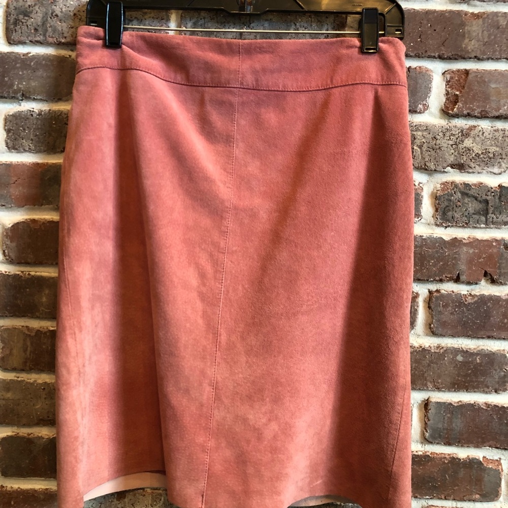 EXPRESS pink suede pencil skirt
